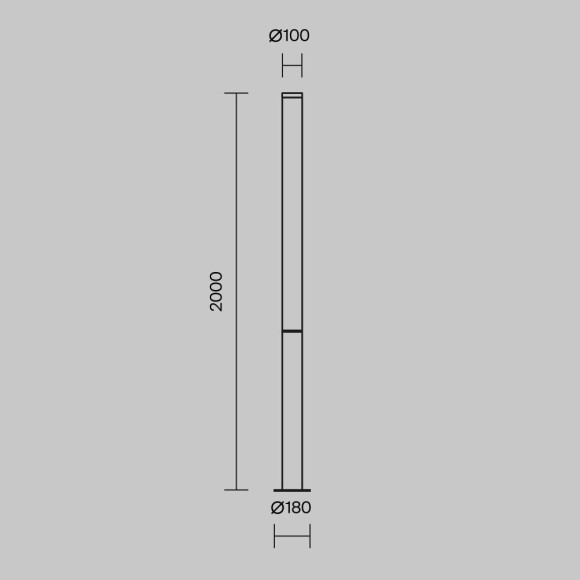 Уличный наземный светильник Maytoni O041FL-L100B3K Ginza IP54 светодиодный LED 100W