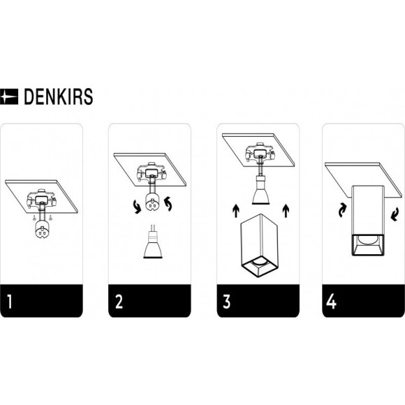 DK3030-WH Светильник накладной IP20, макс 10 Вт, GU5.3 белый пластик