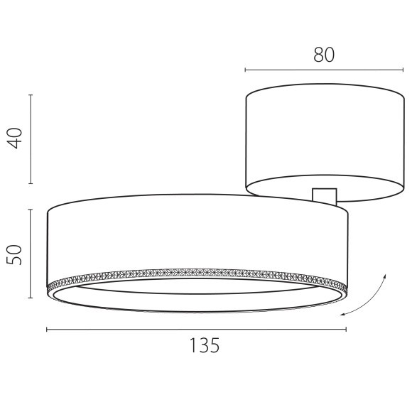 Светильник накладной LED 35W с накладной чашей Alta Pro Lightstar A5747SO