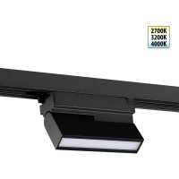 359747 PORT NT25 238 черный Светильник однофазный двухжильный трековый с переключ. цв. температуры IP20 LED 6W 180-265V 2700К/3200К/4000К EOS