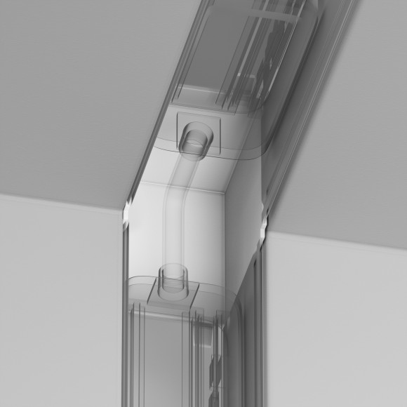 Коннектор с потолка на стену для встраиваемого в ГКЛ 12.5мм шинопровода Maytoni Radity TRA084CT-12W