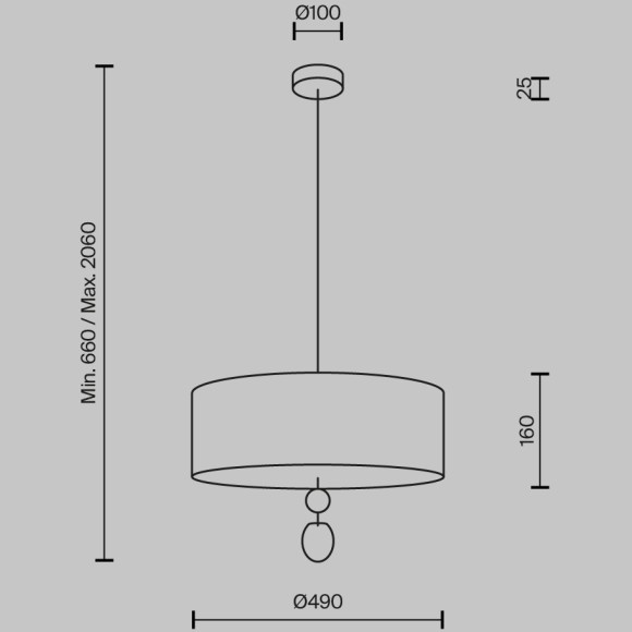 Подвесной светильник Maytoni MOD437PL-05B