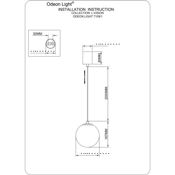 Подвесной светильник IP20 E14 5W MAGIA 7109/1 Подвесной светильник IP20 E14 5W MAGIA 7109/1