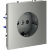 VLS040205 Розетка встраиваемая с заземлением и защитными шторками максимальный ток 16 Ампер (3500 Ватт) стального цвета VOLTUM S70 (сталь)