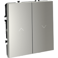 VLS020705 Выключатель для жалюзи звонкового типа для управления электроприводами стального цвета 10А (2200 Ватт) VOLTUM S70 (сталь)