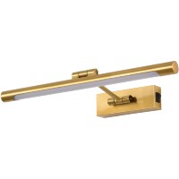 Подсветка для картин Lightstar Noce 201031, LED 9Вт 500Лм CCT переключатель цвет. температуры 3000;4000;6000К, настенный светильник для зеркала, латунь, поворотный с выключателем