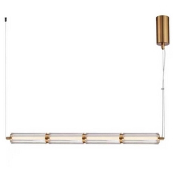 Favourite Hexagoni 4777-4P Современный линейный подвесной светодиодный светильник с возм. крепления горизонтально и вертикально, черный металл, плафон стекло прозрачное, LED 14Вт 3000K 970Лм CRI90 IP20 220В