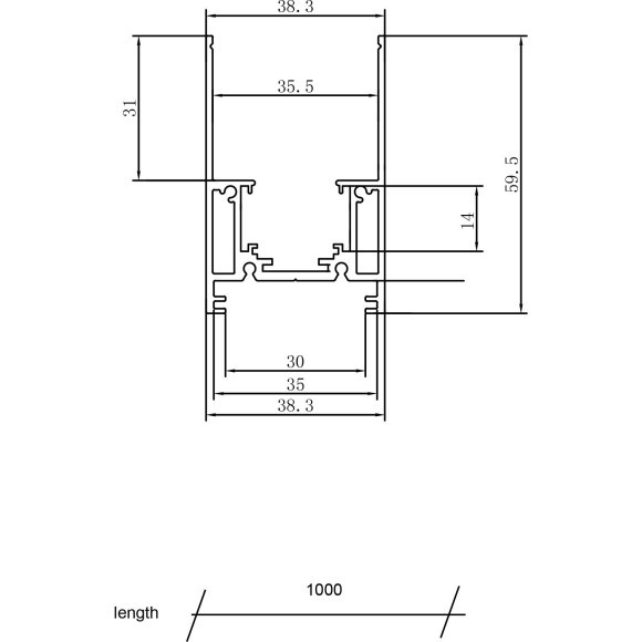 Магнитный накладной 1м шинопровод Maytoni Gravity TRX010-411W