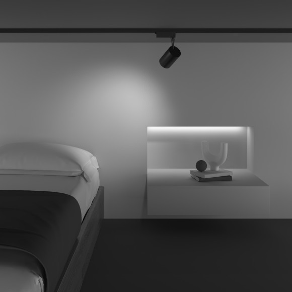 Однофазный двужильный светодиодный трековый светильник Maytoni Unity TR003-1-10W3K-W-B Vuoro 3000К 824Лм CRI90+ 60° 10Вт