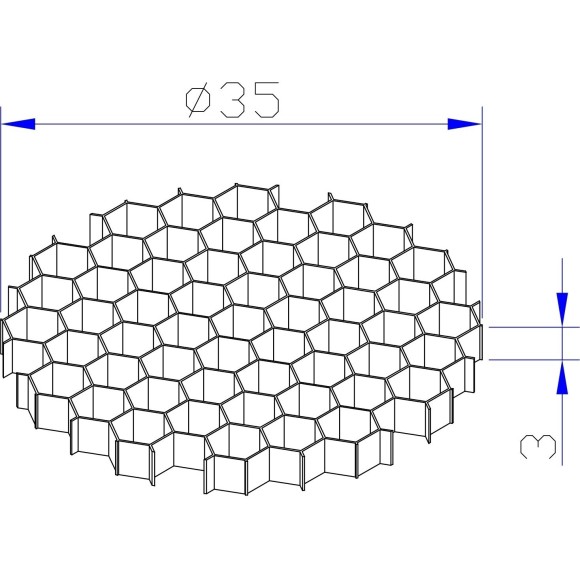 Антибликовый фильтр (для светильников серии Focus с диам. плафона 45мм) HoneyComb-D31