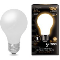 102202110 Лампа Gauss LED Filament A60 OPAL E27 10W 820lm 2700К 1/10/40