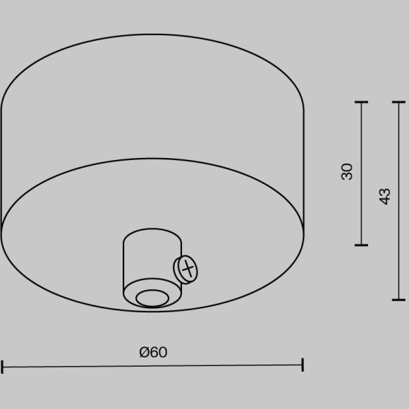 Потолочная чаша для ввода питания системы Maytoni Shelf CA032B-B