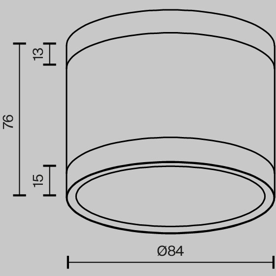 Потолочный светильник Maytoni Pauline GX53 12Вт C120CL-GX53-B