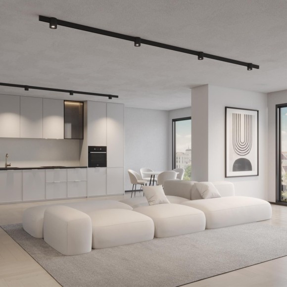 Трековый светильник диммируемый со сменой цв.температуры, пульт ДУ/Tuya Smart Life IP20 LED 10W 48V 3000-6000K Novotech FLUM 359517