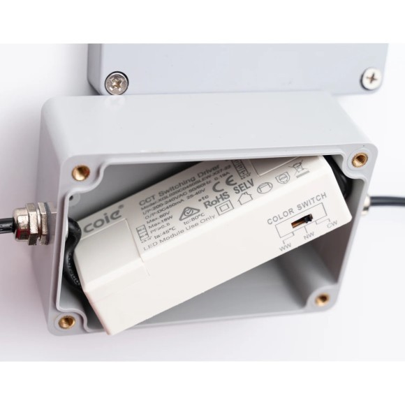 4862-2U Уличный потолочный линейный светильник на штангах с переключателем цветовой температуры и диммированием Favourite L1000xW30xH30 LEDx18W 850LM 3000/4000/6500K