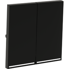 VLS000408 Клавиши черного матового цвета для выключателя и переключателя двухклавишного с подсветкой VOLTUM S70 (черный матовый)