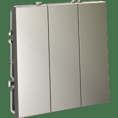 VLS030104 Выключатель встраиваемый трехклавишный шелкового цвета 10А (2200 Ватт) VOLTUM S70 (шелк)