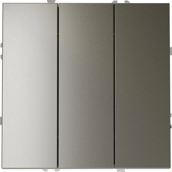 VLS030104 Выключатель встраиваемый трехклавишный шелкового цвета 10А (2200 Ватт) VOLTUM S70 (шелк)