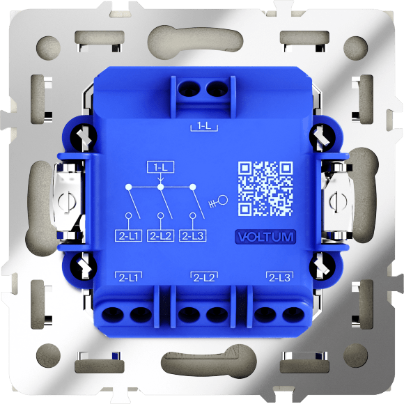 VLS030104 Выключатель встраиваемый трехклавишный шелкового цвета 10А (2200 Ватт) VOLTUM S70 (шелк)