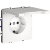 VLS040302 Розетка встраиваемая с заземлением, защитными шторками и крышкой 16 Ампер (3500 Ватт) белого матового цвета VOLTUM S70 (белый матовый)