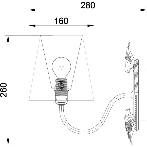 Бра Maytoni ARM023-01-S Bouquet под лампу 1xE14 40W