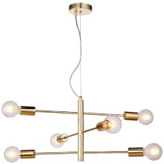 Люстра паук Lussole LSP-8155 HURON IP21 под лампы 6xE27 360W Люстра паук Lussole LSP-8155 HURON IP21 под лампы 6xE27 360W