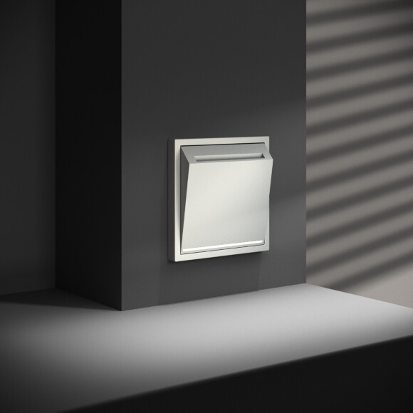 VLS010705 Выключатель карточный (питания) для отеля 16 ампер (3500 Ватт) стального цвета VOLTUM S70 (сталь)