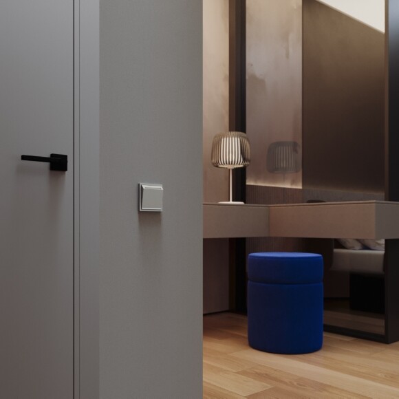 VLS010705 Выключатель карточный (питания) для отеля 16 ампер (3500 Ватт) стального цвета VOLTUM S70 (сталь)