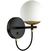 Бра с выкл. Randi 5212/1W черный, золотой E27 60W