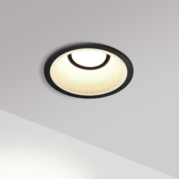 Novotech CLARTE 359874 Черный круглый встраиваемый светильник диаметром 80мм, с CCT переключателем цветовой температуры LED 7Вт 360Лм CRI≥90 70° 3000-4000-6000К IP20 220V (коэффициент пульсации<1%)