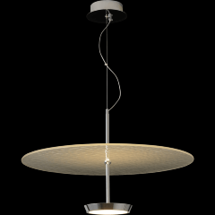 Crystal Lux NICOLE SP18W LED 4110/218 Подвесной светодиодный светильник, белый круглый, основание хром LED 18Вт 3000-6000K CRI90 1800Лм IP20 220V регулируемый с пультом