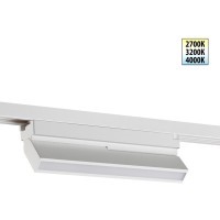 359751 PORT NT25 238 белый Светильник однофазный двухжильный трековый с переключ. цв. температуры IP20 LED 12W 180-265V 2700К/3200К/4000К EOS