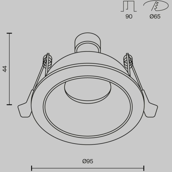 Встраиваемый светильник Maytoni Share GU10 10Вт IP 54 DL126-GU10-B