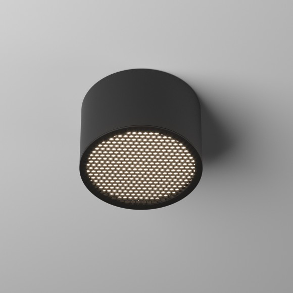 C122CL-GX53-B Потолочный черный влагозащищенный светильник с антибликовым фильторм под лампу GX53 Maytoni