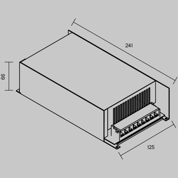 Maytoni PSL002-600W-12V-IP20 811015 Источник напряжения (блок питания, драйвер, трансформатор)  220-12В 600Вт IP20
