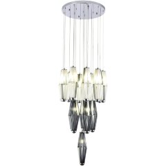 SL1242.103.16 Светильник подвесной ST-Luce Хром/Дымчатый, Молочный G9 16*5W 4000K CIARA