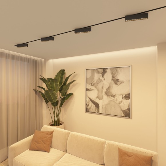 Однофазный двужильный светодиодный трековый светильник Denkirs DK6434-BK Edder 3000К 1560Лм CRI90+ 24° 20Вт