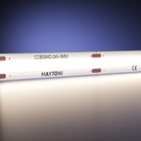 Maytoni 201079 Влагозащищенная светодиодная лента 5 метров, ширина 10мм серия ULTRA COB 24V 12Вт/м 1205Лм/м 4000К IP65 CRI90 180° кратность резки 41мм, раб. температура -30...+60°С