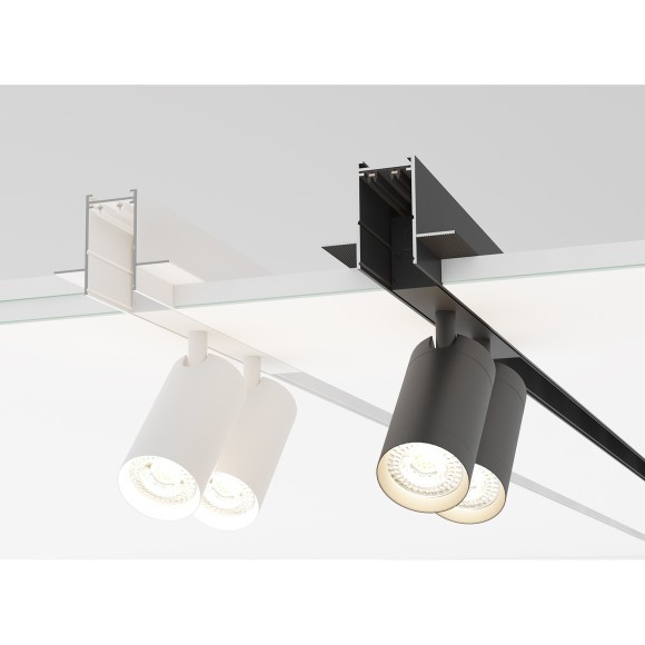 Магнитный шинопровод 1м встраиваемый в ГКЛ 12.5мм Smart 220V Denkirs TR2012-BK