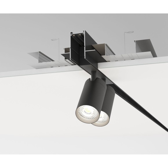 Магнитный шинопровод 1м встраиваемый в ГКЛ 12.5мм Smart 220V Denkirs TR2012-BK