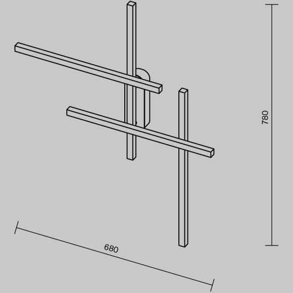 Настенный светильник (бра) Maytoni MOD248WL-L24BK