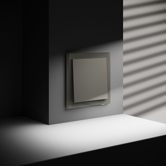 VLS010304 Проходной выключатель (переключатель) встраиваемый одноклавишный на 10 ампер (2200 Ватт) шелкового цвета VOLTUM S70 (шелк)