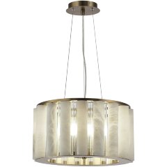 SL1516.303.06 Светильник подвесной ST-Luce Бронза, Прозрачный/Белый алебастр E14 6*40W DELIGHT