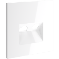 VLS002701 Накладка для розетки TV+RJ45 (CAT5-CAT6 + RG6 или РК 75-4,8-31 белого глянцевого цвета VOLTUM S70 (белый глянцевый)