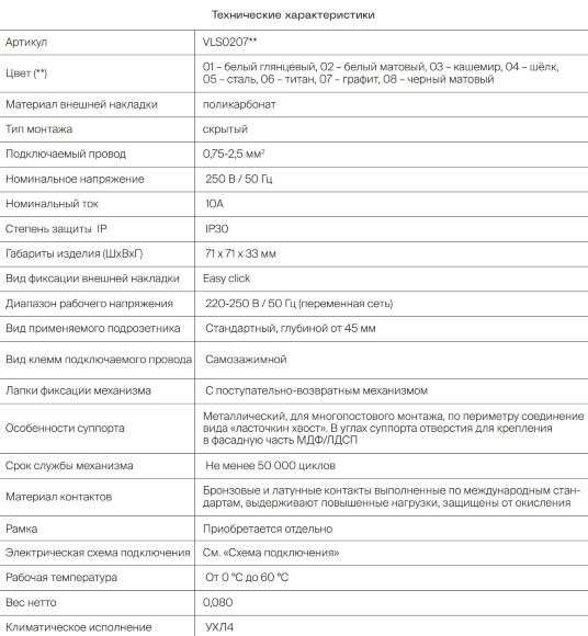 VLS020701 Выключатель для жалюзи звонкового типа для управления электроприводами белого глянцевого цвета 10А (2200 Ватт) VOLTUM S70 (белый глянцевый)