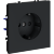 VLS040207 Розетка встраиваемая с заземлением и защитными шторками максимальный ток 16 Ампер (3500 Ватт) графитового цвета VOLTUM S70 (графит)