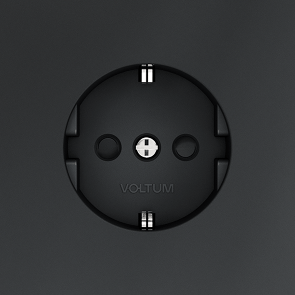 VLS040207 Розетка встраиваемая с заземлением и защитными шторками максимальный ток 16 Ампер (3500 Ватт) графитового цвета VOLTUM S70 (графит)