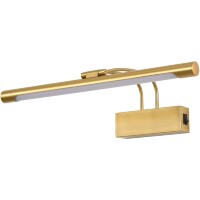 Подсветка для картин Lightstar Noce 201151, LED 9Вт 550Лм CCT переключатель цвет. температуры 3000;4000;6000К, настенный светильник для зеркала, латунь, поворотный с выключателем