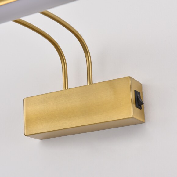 Подсветка для картин Lightstar Noce 201151, LED 9Вт 550Лм CCT переключатель цвет. температуры 3000;4000;6000К, настенный светильник для зеркала, латунь, поворотный с выключателем