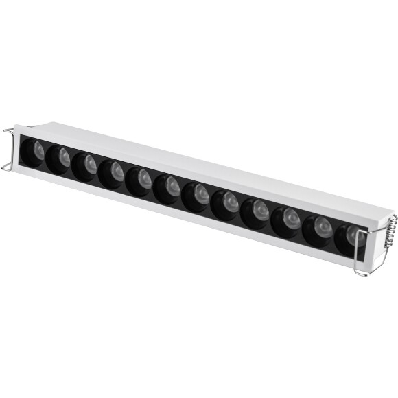 ST Luce ST762.532.12 Линейный прямоугольный встраиваемый в ГКЛ светодиодный светильник с глазковыми диодами, LED 12Вт 3000K 1200лм CRI80 24° IP20 220В, размеры L240xW30xH36мм